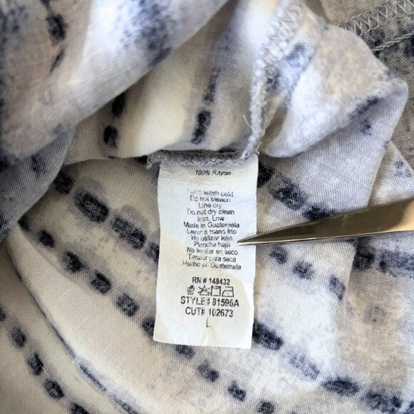 Staccato Flowy Tie Dye Romper Navy and White Womens Large Boho Festival 90s Y2K - Picture 12 of 12